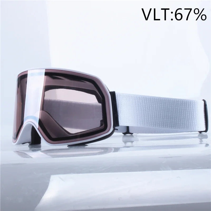Gafas de esquí y snowboard para mujer y hombre, gafas de protección para esquiar, protección UV 400 contra la nieve, para usar sobre gafas, diseño cilíndrico, doble protección antivaho, modelo 2028.