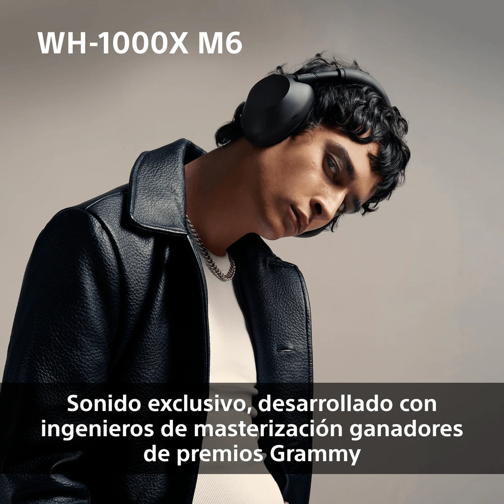 Sony WH-1000XM6 Auriculares Bluetooth inalámbricos con Noise Cancelling, Sonido de Alta resolución, diseño Plegable, Estuche Resistente, 30 Horas de batería