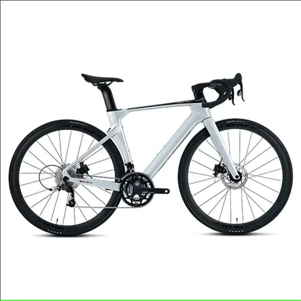 Bicicleta de carretera de fibra de carbono T800 TWITTER R5pro 2026 con transmisión electrónica EDS-TX7100 de 24 velocidades y frenos de disco hidráulicos