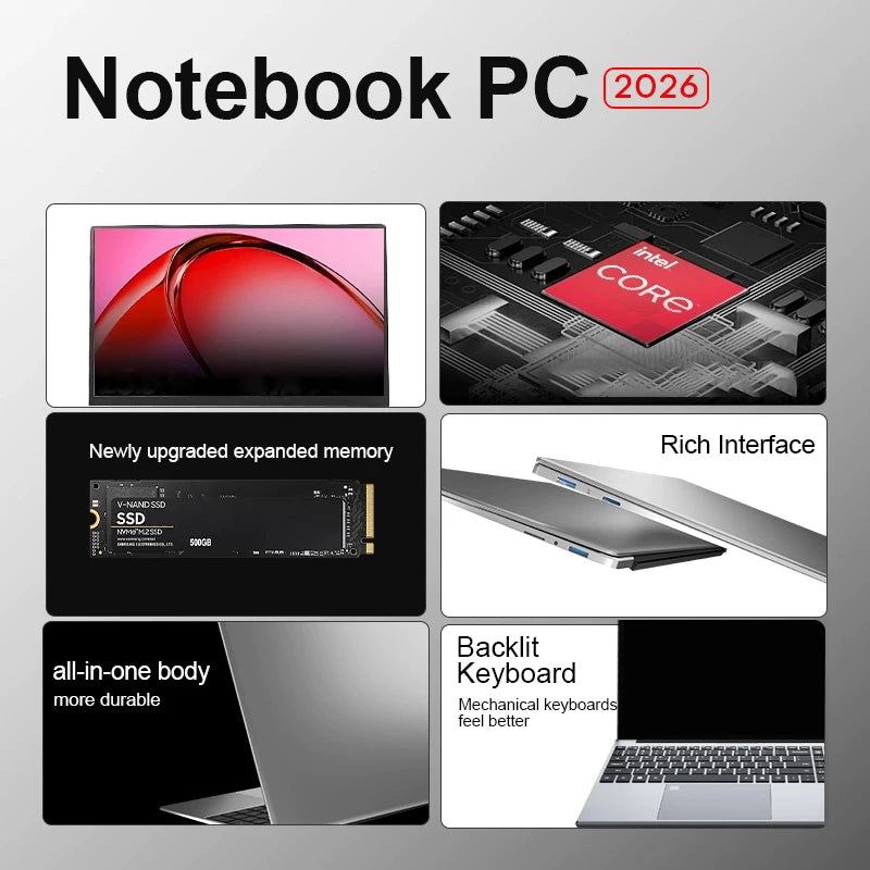 Computadora portátil Intel Core i9-9900 con Windows 11, 16 GB de RAM, 1 TB SSD, retroiluminación, lector de huellas dactilares, pantalla de 15.6 pulgadas, para oficina, estudio y juegos.
