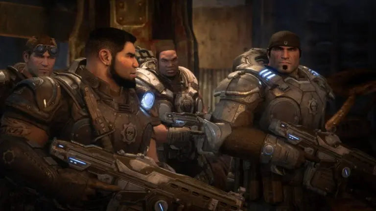 Gears of War Reloaded - PS5 - New Sealed - PAL Spain - Plaion, Action game with remastered 4K graphics, includes all DLCs and PS5 enhancements, perfect for collectors and gamers, rated for ages 16+.