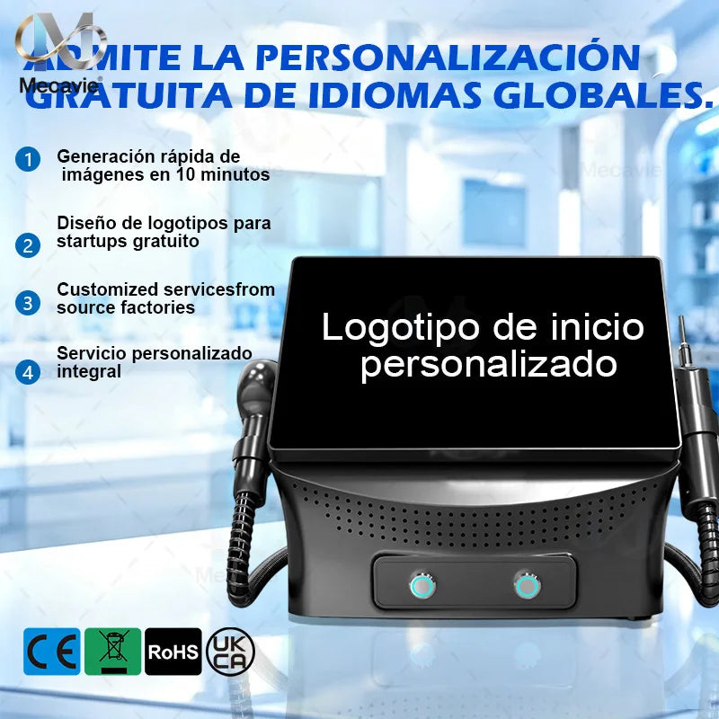 Máquina de Depilación Láser de Diodo 2 en 1 de Alta Potencia 5000W 755/808/830/940/1064nm, Dispositivo de Depilación Corporal Indoloro con Hielo y Titanio