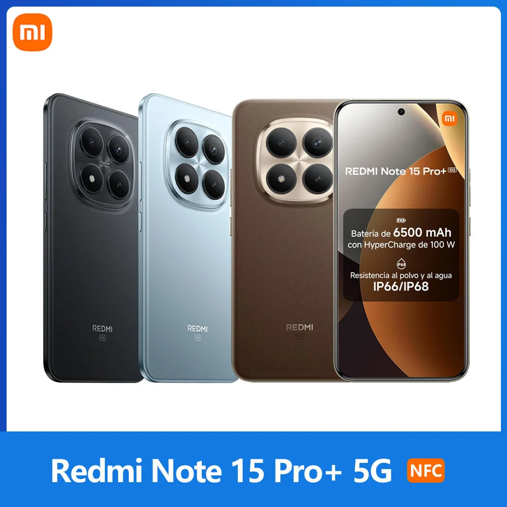 Xiaomi Redmi Note 15 Pro Plus 5G, NFC, 12+512 GB, pantalla AMOLED de 6,83 pulgadas y 1,5K, 120 Hz, cámara de 200 MP, batería de 6500 mAh, IP68