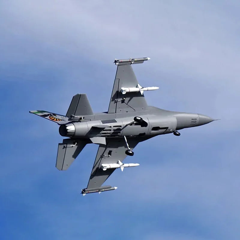 Avión de Control Remoto Eléctrico Simulado FMS EDF Jet 70mm F‑16C Fighting Falcon PNP, Avión de Espuma de Ala Fija F16C