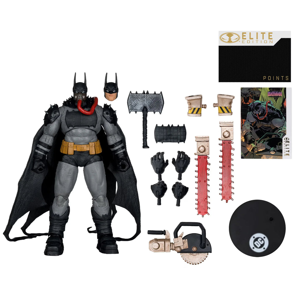 Figura de acción de lujo McFarlane Elite Edition de 7 pulgadas - DC - de McFarlane Toys # Kit de Garaje para Modelismo de Batman (Abs0lute Batman) de 16 Piezas