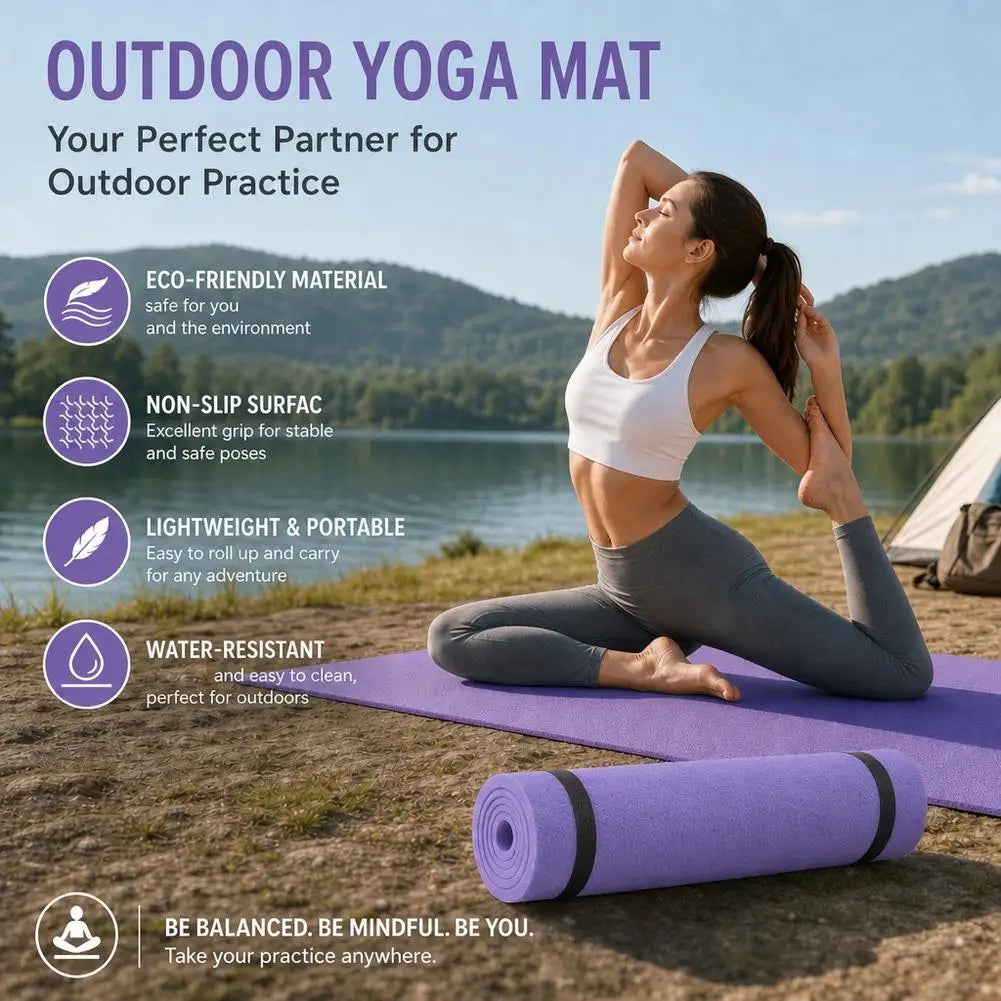Esterilla de yoga extra gruesa, antideslizante, con acolchado de espuma EVA, ideal para pilates, gimnasia, ejercicios físicos y uso en el gimnasio o en casa. Ligera y perfecta para entrenamientos.