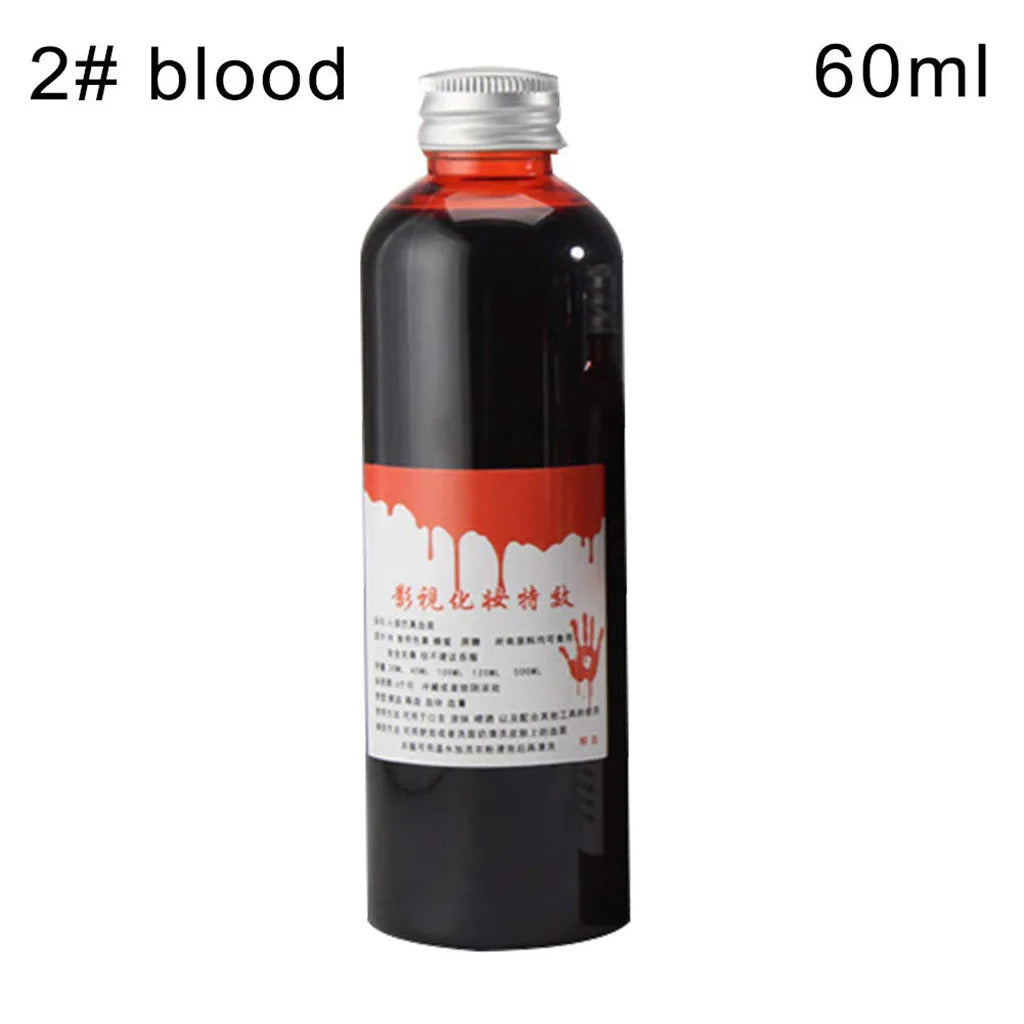 Botella de emulación de Halloween, accesorios falsos de maquillaje, sangre completa, Cosplay, persona, 100, 30-2024 ml