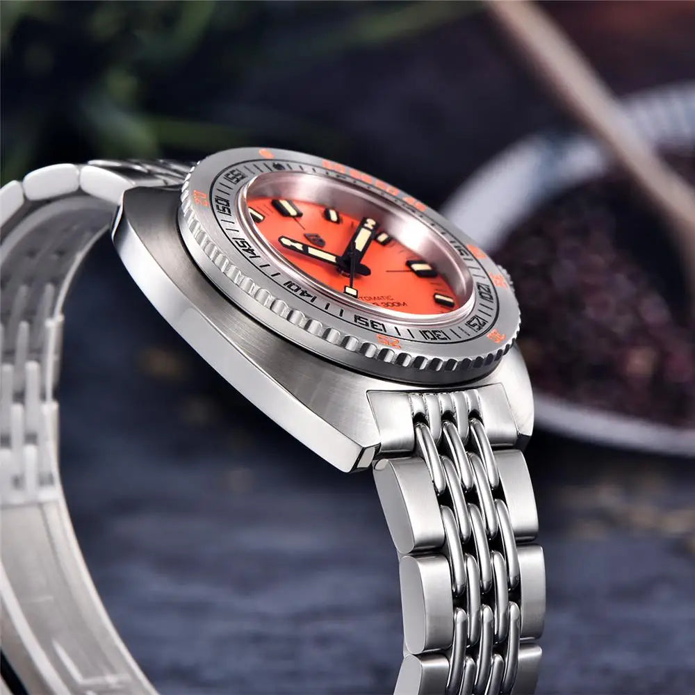 Reloj automático mecánico para hombre PAGANI DESIGN de buceo, movimiento NH38, cristal de zafiro, acero inoxidable, sumergible 300 m, revestimiento AR, modelo PD1719