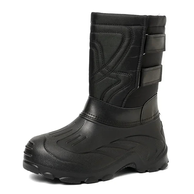 Botas De lluvia De EVA para Hombre, Botas De nieve para invierno al aire libre, zapatos De algodón cálidos De felpa, Botas De pesca, Botas De Trabajo para Hombre 2024