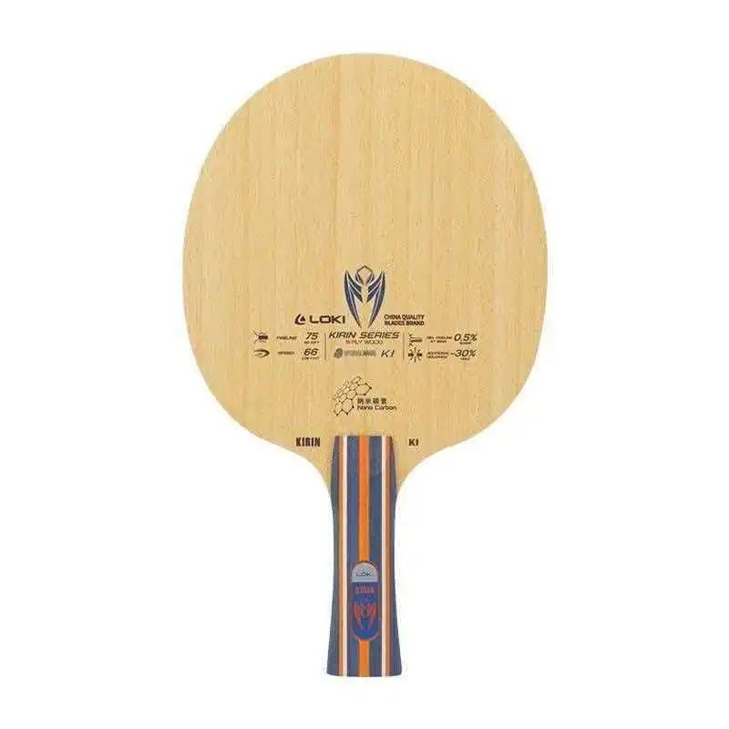 LOKI Kylin K1 Juego Completo de Raqueta de Tenis de Mesa, Madera de 5 Capas con 2 de Fibra de Carbono, Equipo Profesional de Entrenamiento de Ping Pong
