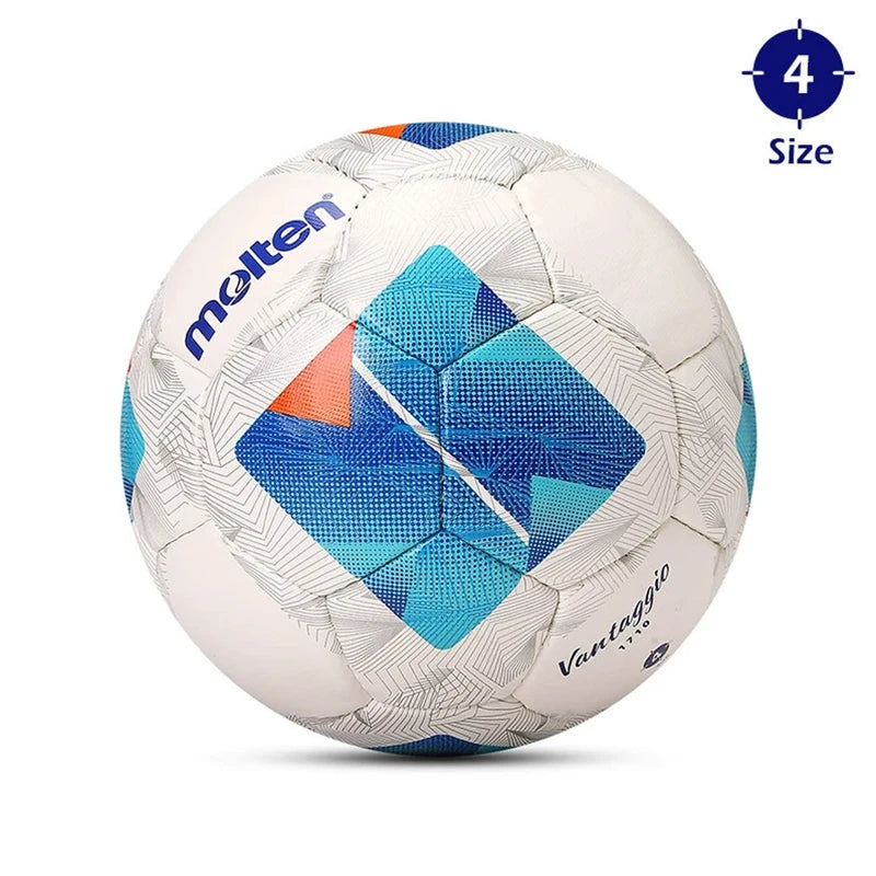 Pelotas de fútbol fundidas, talla oficial 5, talla 4, PVC, resistente al desgaste, cosidas a mano, competición de fútbol al aire libre, partido de entrenamiento
