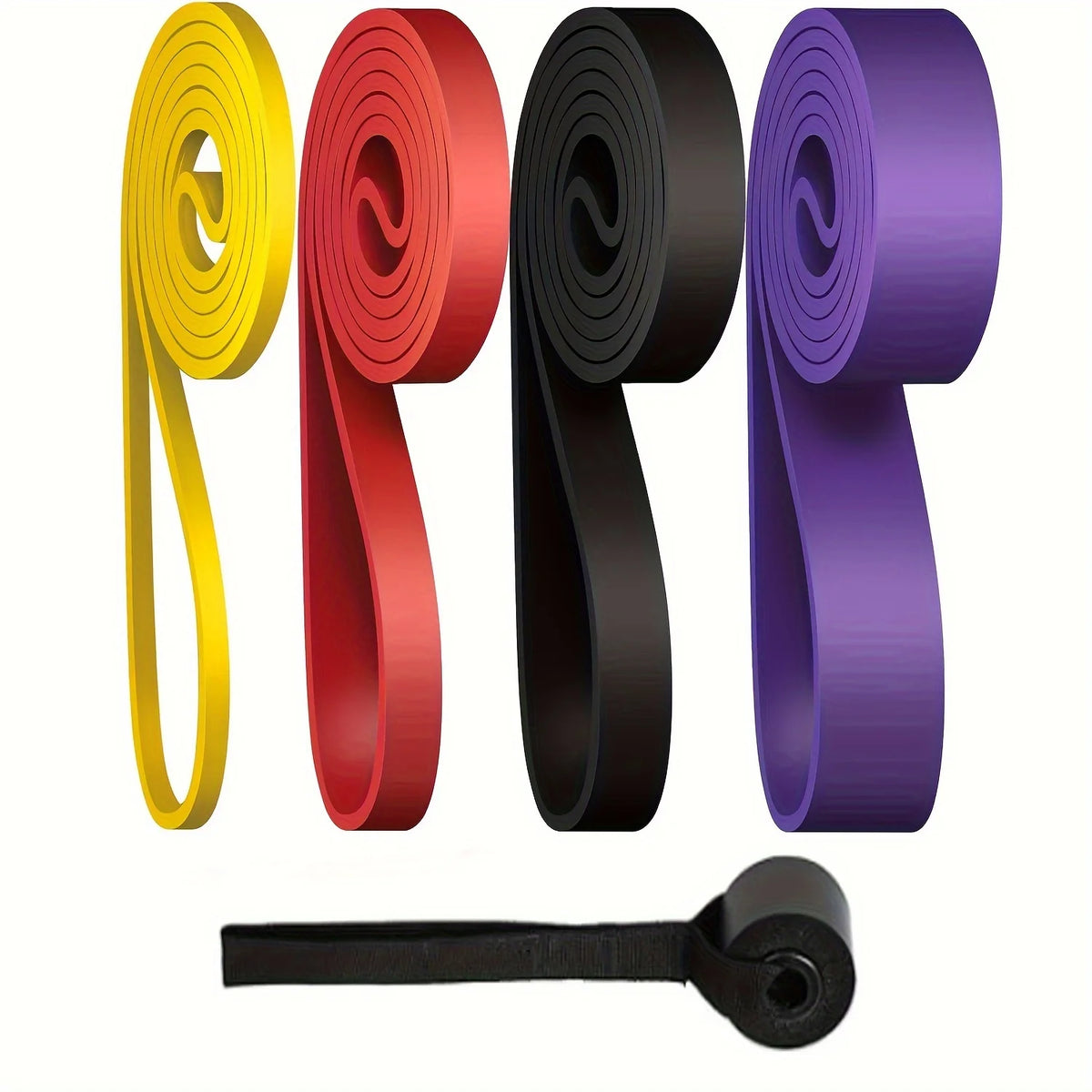 Juego de 5 Bandas de Resistencia con Anclaje para Puerta para Hombres y Mujeres, Bandas de Asistencia para Dominadas, Ejercicios de Estiramiento y Entrenamiento Muscular