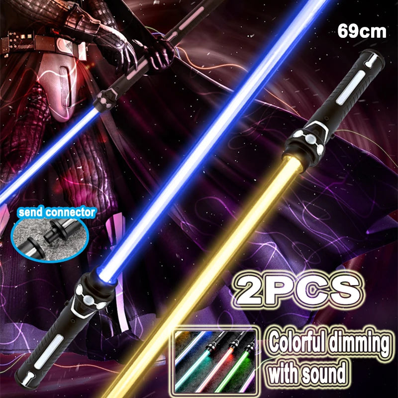Nuevos juguetes de sable de luz láser RGB con 7 colores intercambiables, efectos de sonido Force FX, sonido de disparo (FOC), juguetes Jedi, regalos