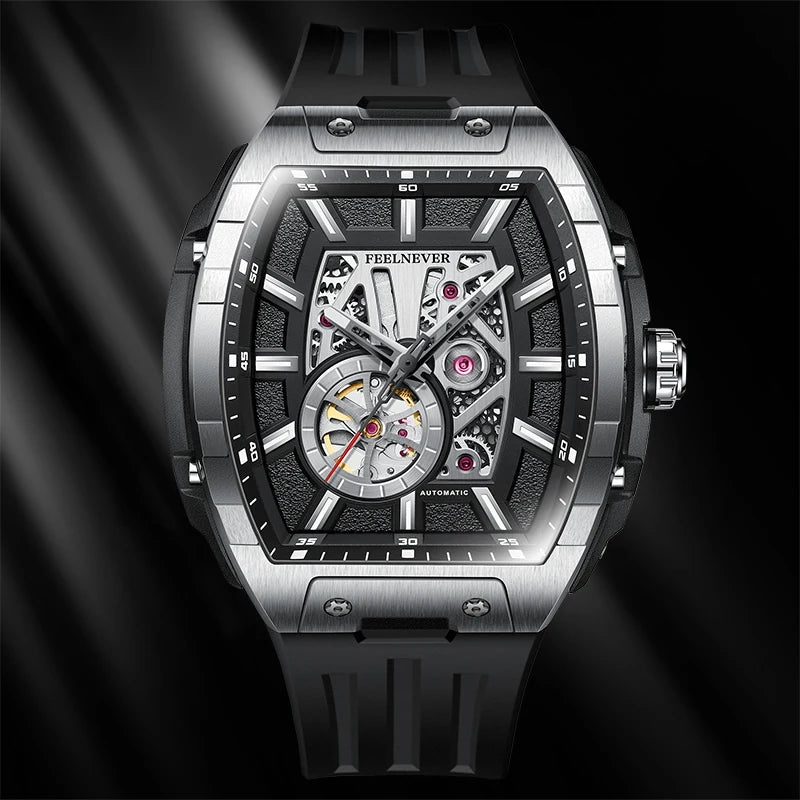 Nuevo reloj mecánico para hombre LIGE 8250, reloj automático de lujo para hombre con caja de acero inoxidable 316L, cristal de zafiro y resistente al agua