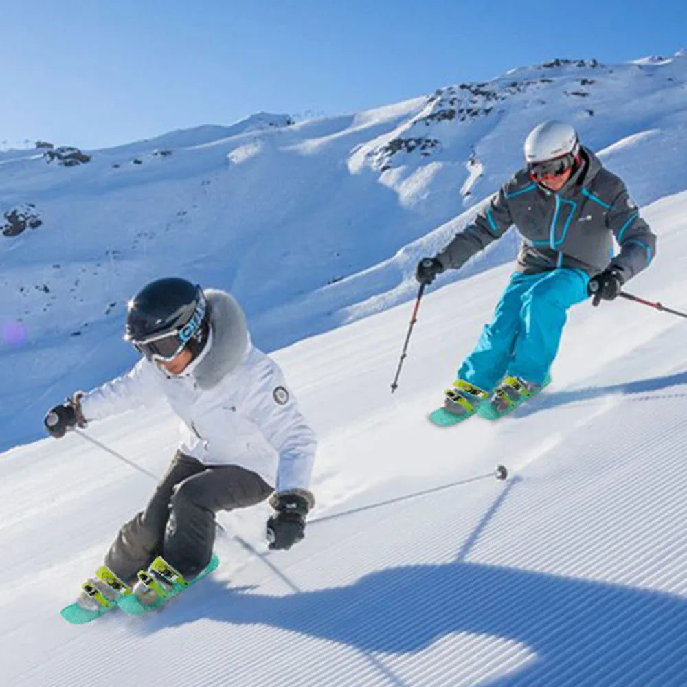Patines de esquí portátiles y ajustables, con fijaciones cortas, para esquiar en la nieve, tanto para hombres como para mujeres, equipo deportivo para esquí de invierno y actividades al aire libre.