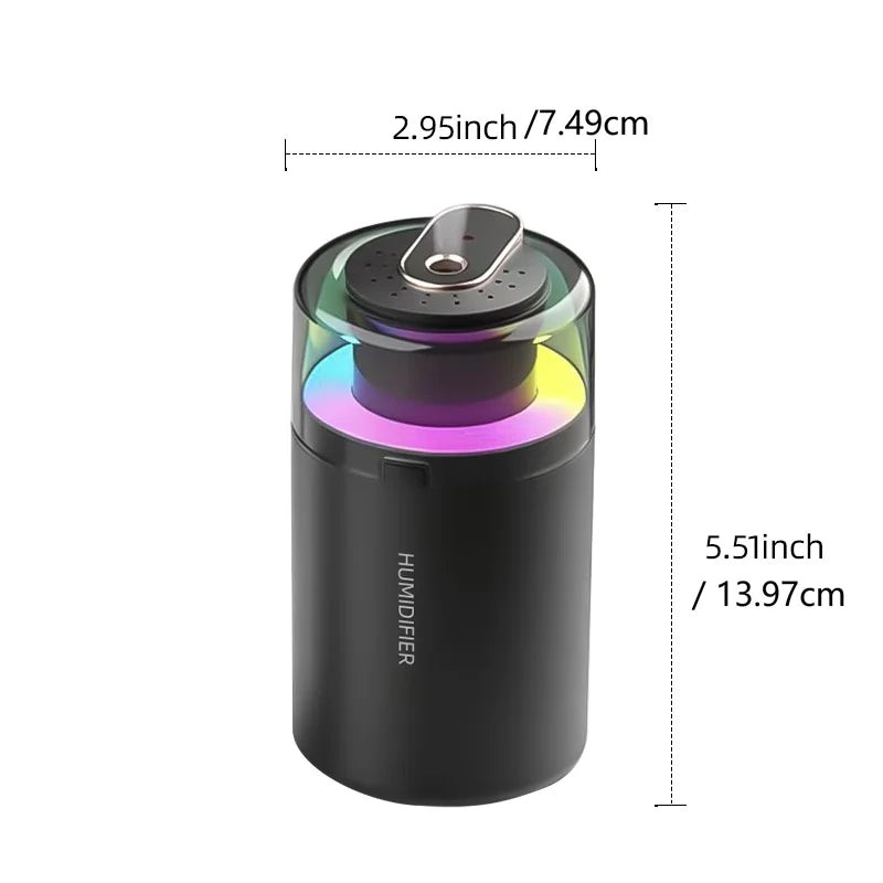 Humidificador y Difusor de Aroma USB con Diseño de Cielo Estrellado, Mini Nebulizador Portátil con Luz RGB, Ideal para Auto, Hogar y Oficina
