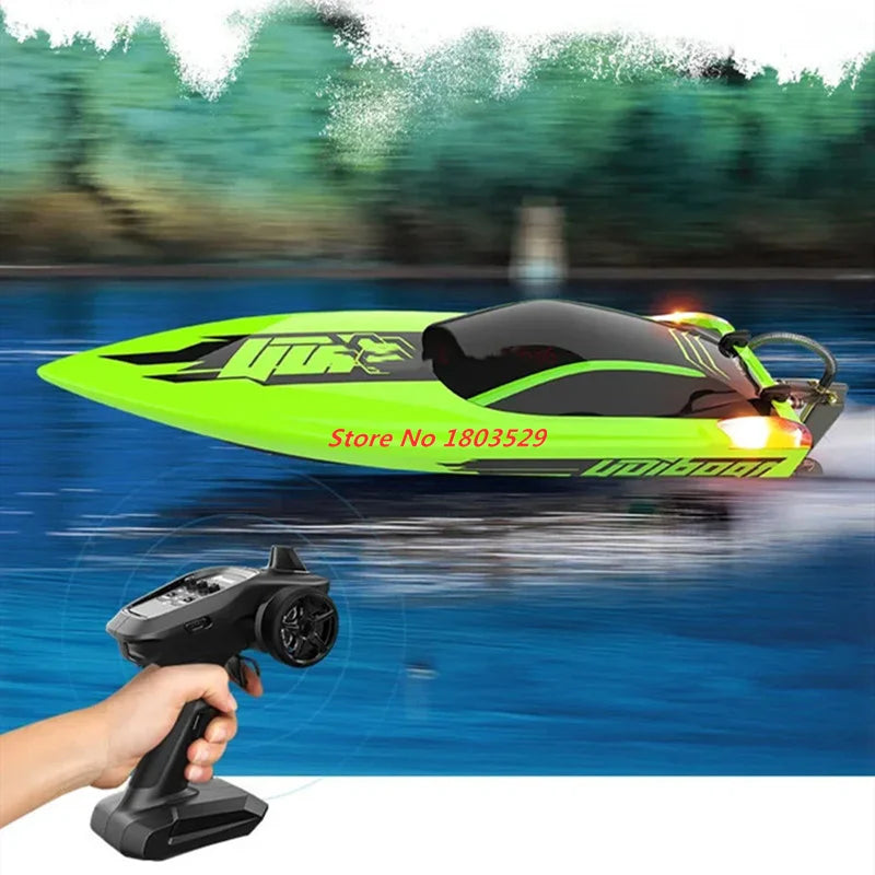 Lancha rápida de alta velocidad sin escobillas de 70 km/h, 57 cm, barco de carreras RC grande con refrigeración por agua, lancha rápida RC impermeable de PVC, juguetes