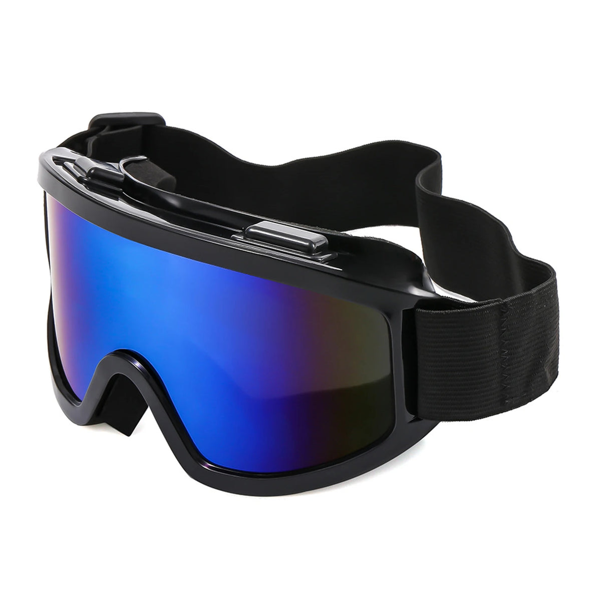 Gafas de esquí con montura grande y lentes de colores, anticolisión y antirreflejos, ideales para deportes al aire libre, nieve y snowboard.