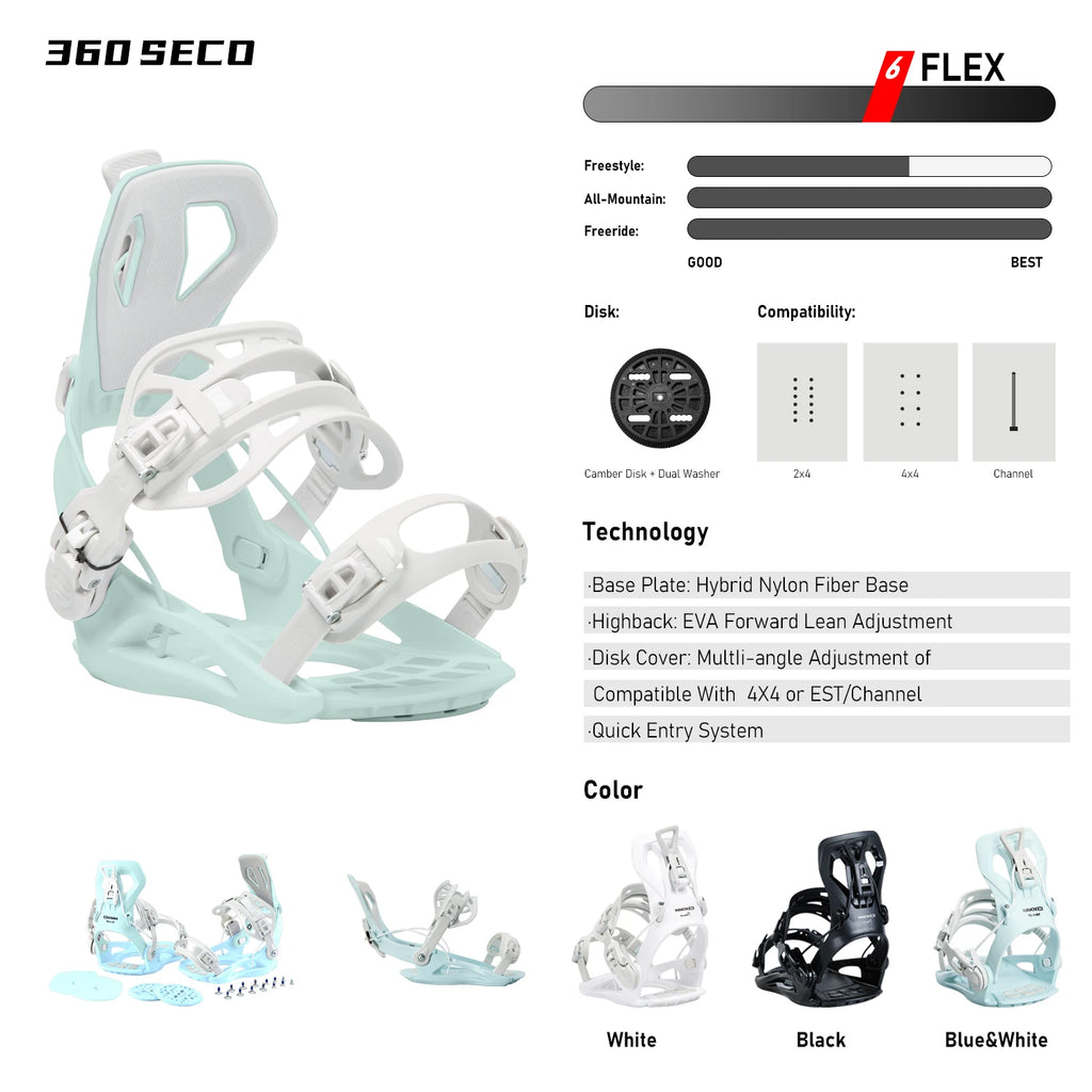 Juego completo de snowboard con fijaciones y botas