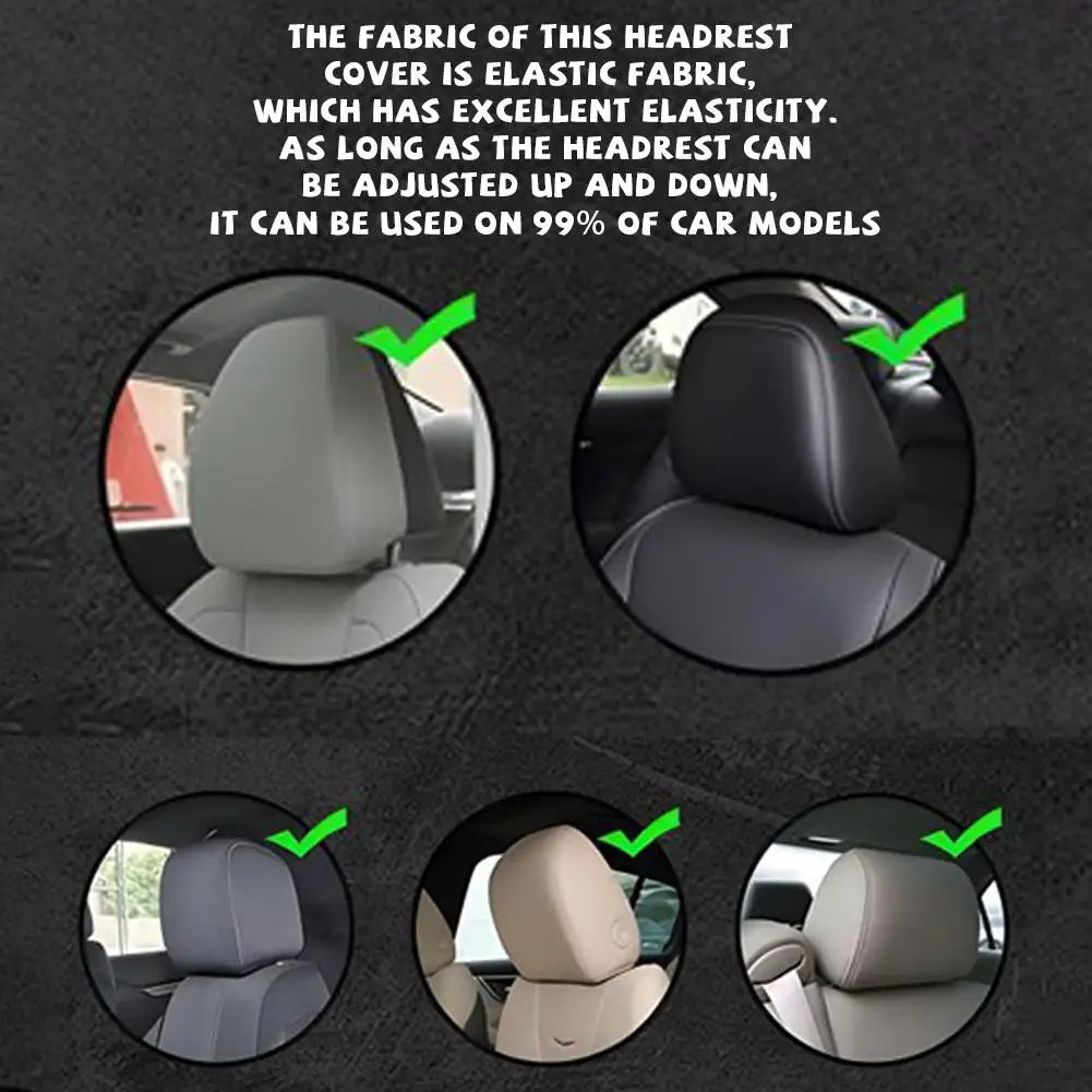 Fundas Elásticas Universales para Reposacabezas con Estampado de Retratos Misteriosos, 2/4 Piezas, Fundas para Reposacabezas de Coche con Caras Espeluznantes, Accesorios para Coche Estilo Halloween