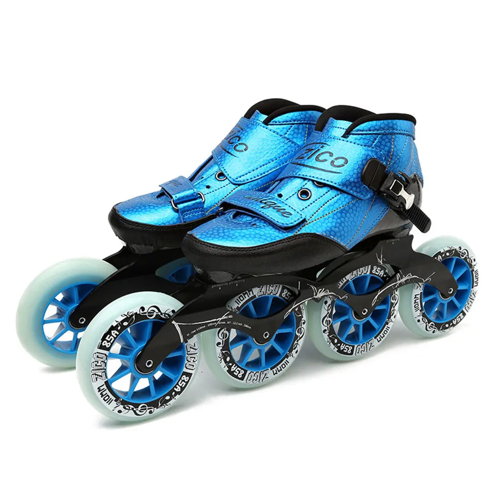 Patines en línea patines de velocidad originales ZICO zapatos de Skate de fibra de carbono patines de patinaje de carreras profesionales 4*90/100/110mm /3*125mm