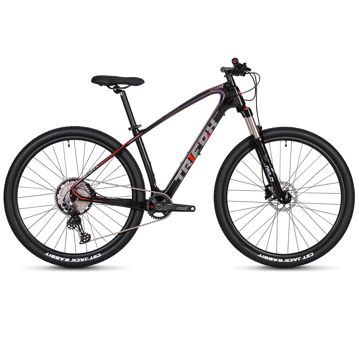 Bicicleta de montaña rígida TRIFOX MTB de fibra de carbono 29er con frenos de disco hidráulicos SHIMANO M6100 de 12 velocidades, bicicleta completa