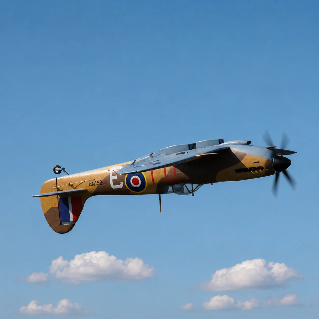 Avión de Combate RC Supermarine Spitfire Mk.IX de 1200 mm, 6 Canales, Modelo XFly, Camuflaje Verde/Camuflaje Desértico, Versión PNP