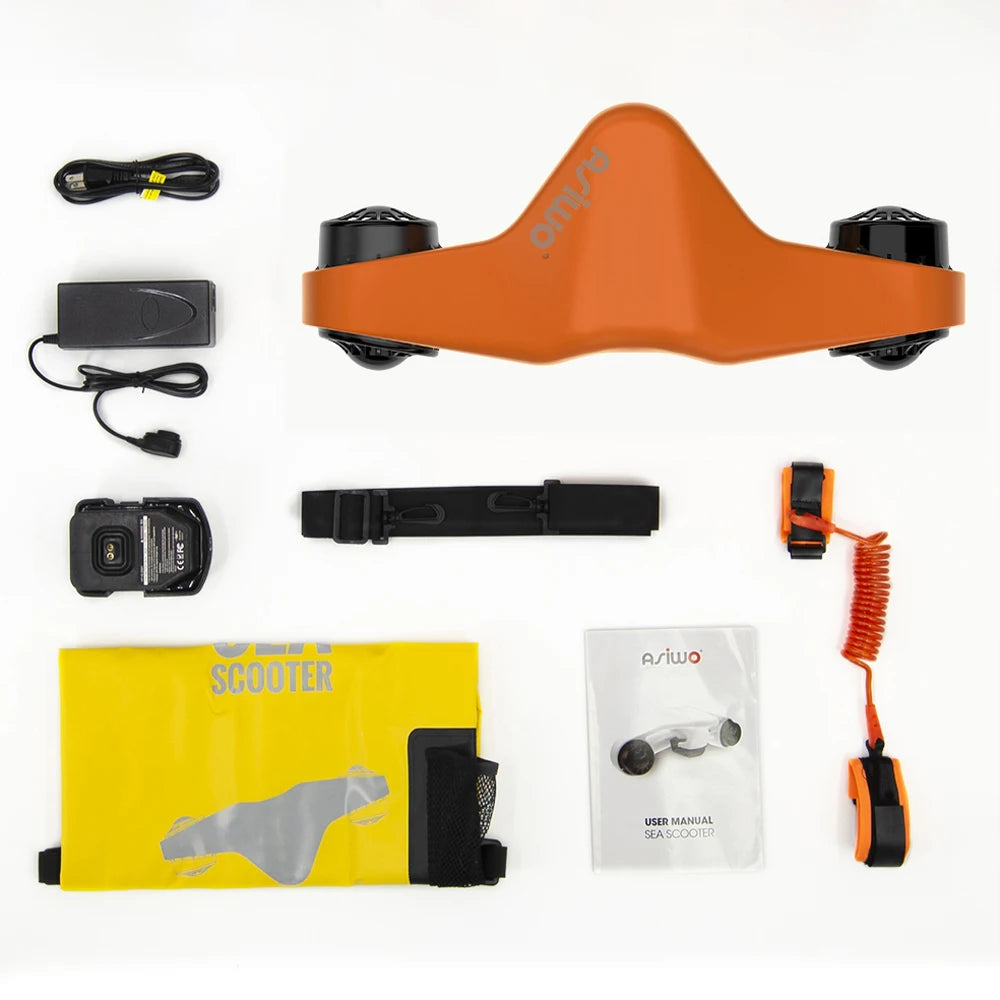 Scooter Subacuático Asiwo con Soporte para Cámara de Acción para Niños/Adultos, 40M Resistente al Agua, para Buceo, Snorkel y Piscina