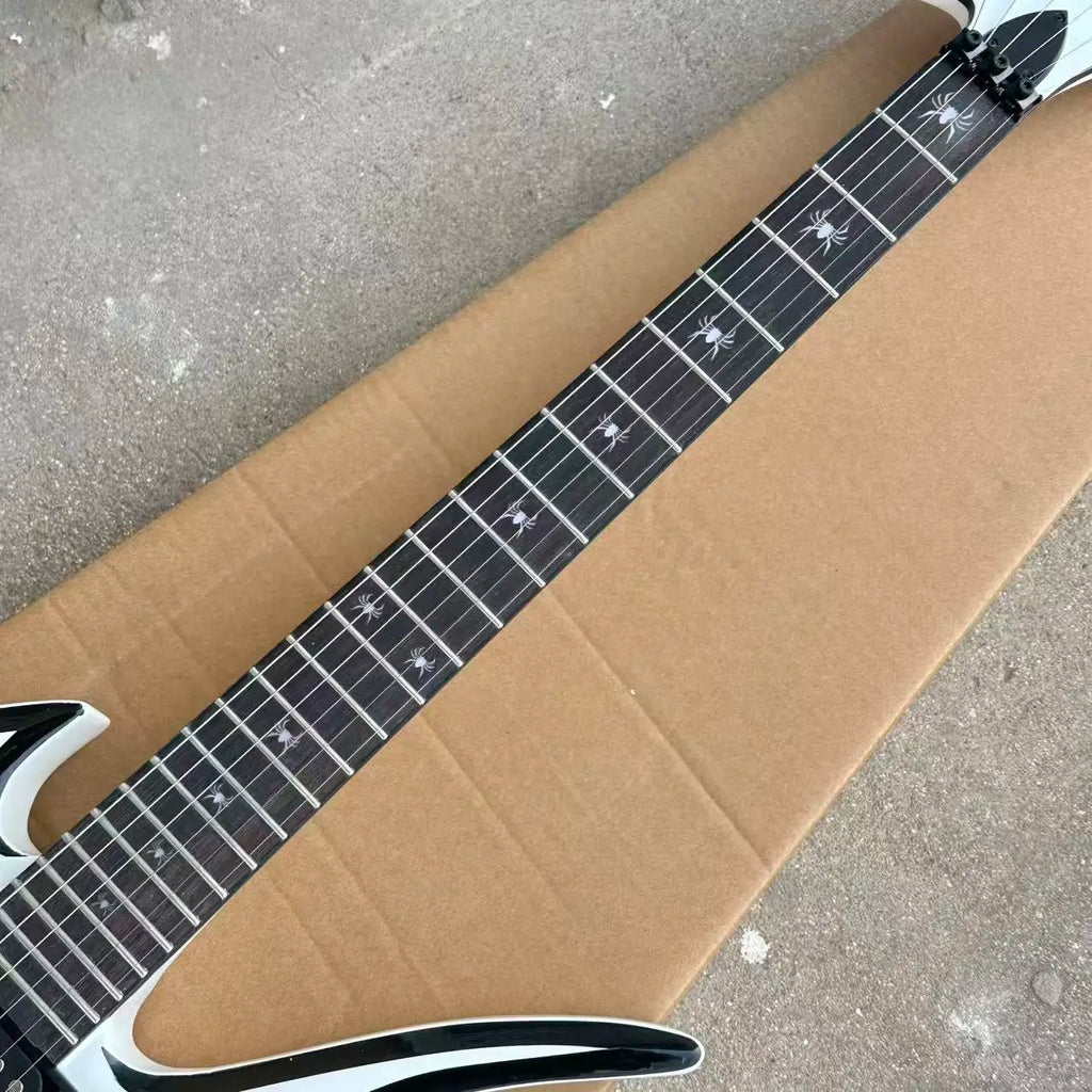 Guitarras eléctricas White BC Revenge Warlock, cuerpo de caoba, diapasón de palisandro, vibrato Floyd Rose, envío gratis