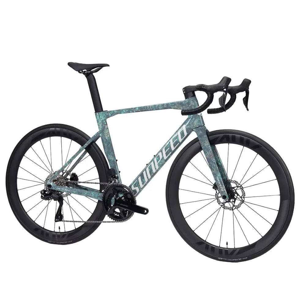 Bicicleta de carretera aerodinámica de fibra de carbono completa de 700C con 105 DI2 de 24 velocidades