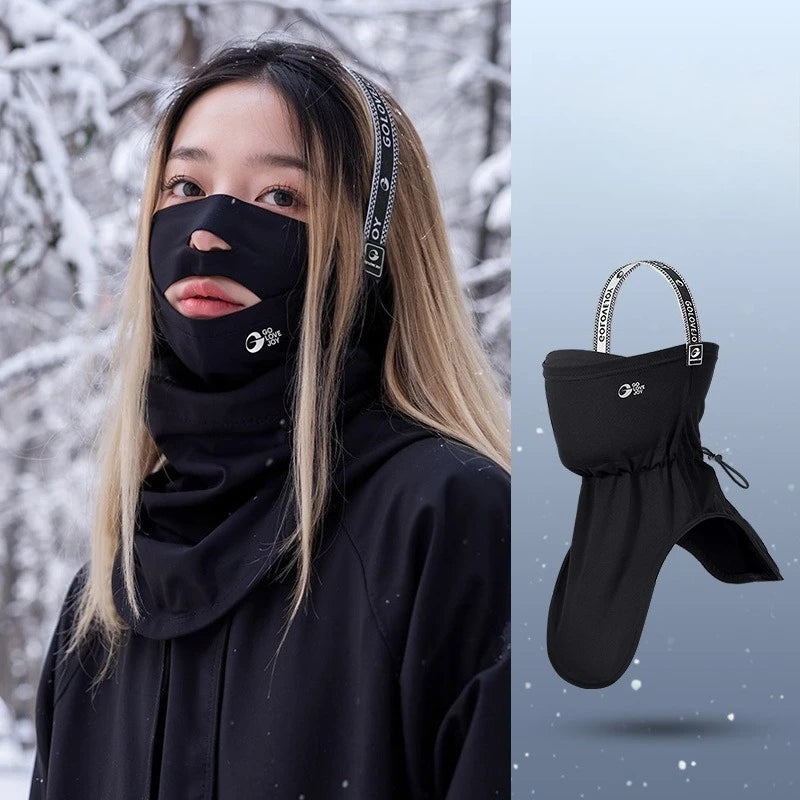 Mascarilla de esquí con forro polar para hombre y mujer, polaina cálida a prueba de viento de secado rápido para ciclismo, correr, Snowboard, cubierta para todo el rostro