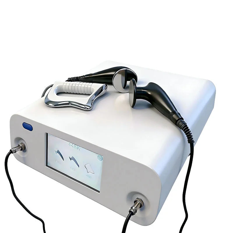 Máquina de Belleza Indiba 448KHz Tecar RF con 3 Manijas para Alivio del Dolor, Quema de Grasa, Pérdida de Peso, Lifting Facial y Contorno Corporal para Salones y Spas