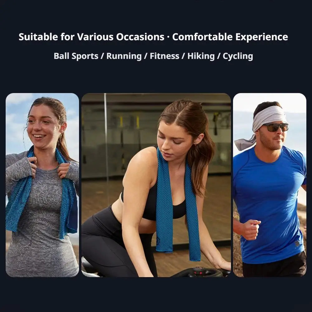Toalla refrescante transpirable con estuche, toallas de microfibra suaves de secado rápido, prevención de golpes solares, toalla ligera para yoga, natación y gimnasio