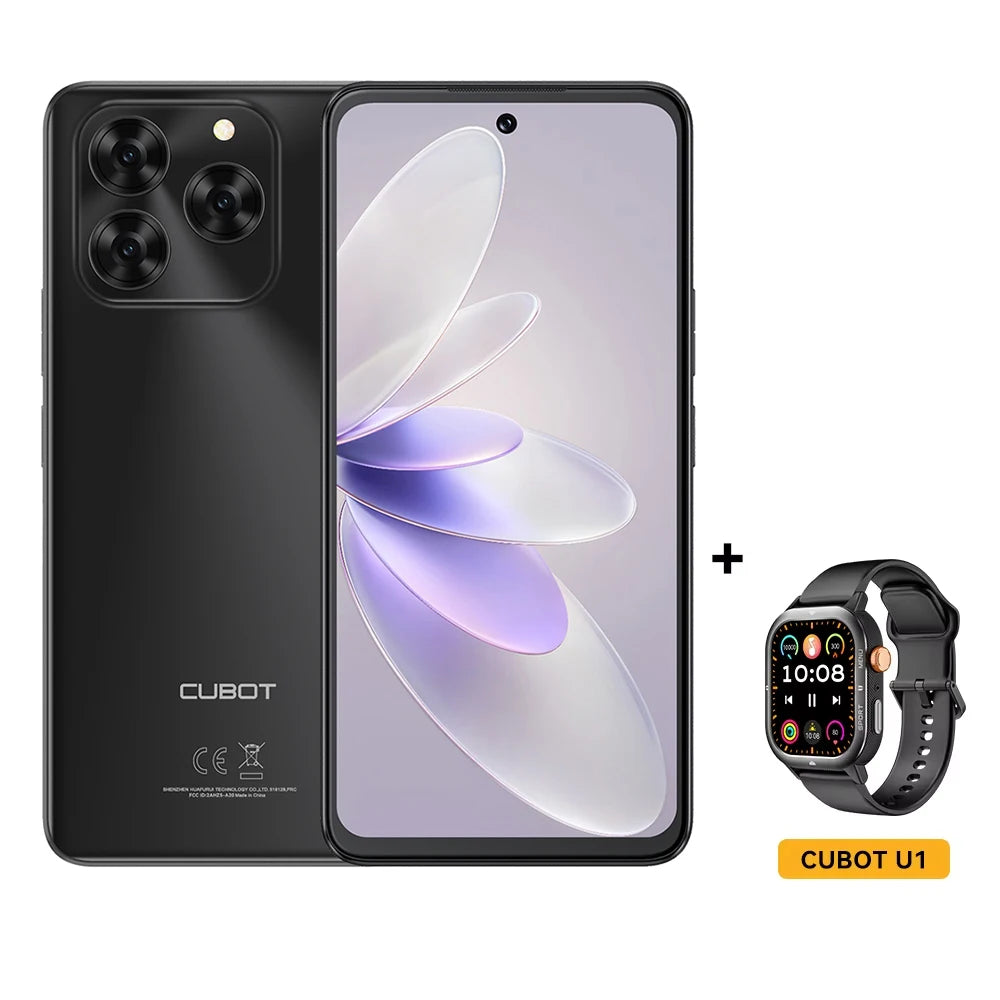 Smartphone Cubot Note 60, Android 15, pantalla de 7.2 pulgadas a 120Hz, procesador Octa-core, 16GB (6+10GB) de RAM, 128GB de ROM, cámara de 48MP, batería de 7000mAh