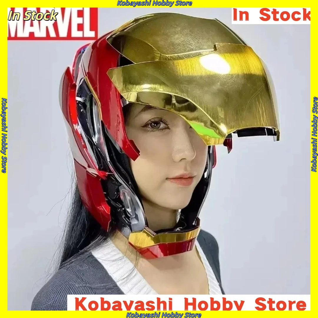 En Stock, Casco Transformable de Iron Man MK50 de Marvel, Escala 1:1, Réplica para Cosplay, Artículo Coleccionable Auténtico, Regalo
