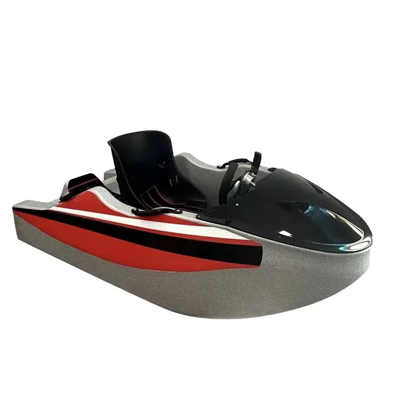 Moto Acuática Eléctrica, Jet Ski Motorizado de Doble Velocidad de 52 km/h para 2 Adultos, Carga de 150 kg y 90 Minutos de Autonomía para Deportes Acuáticos y Esquí