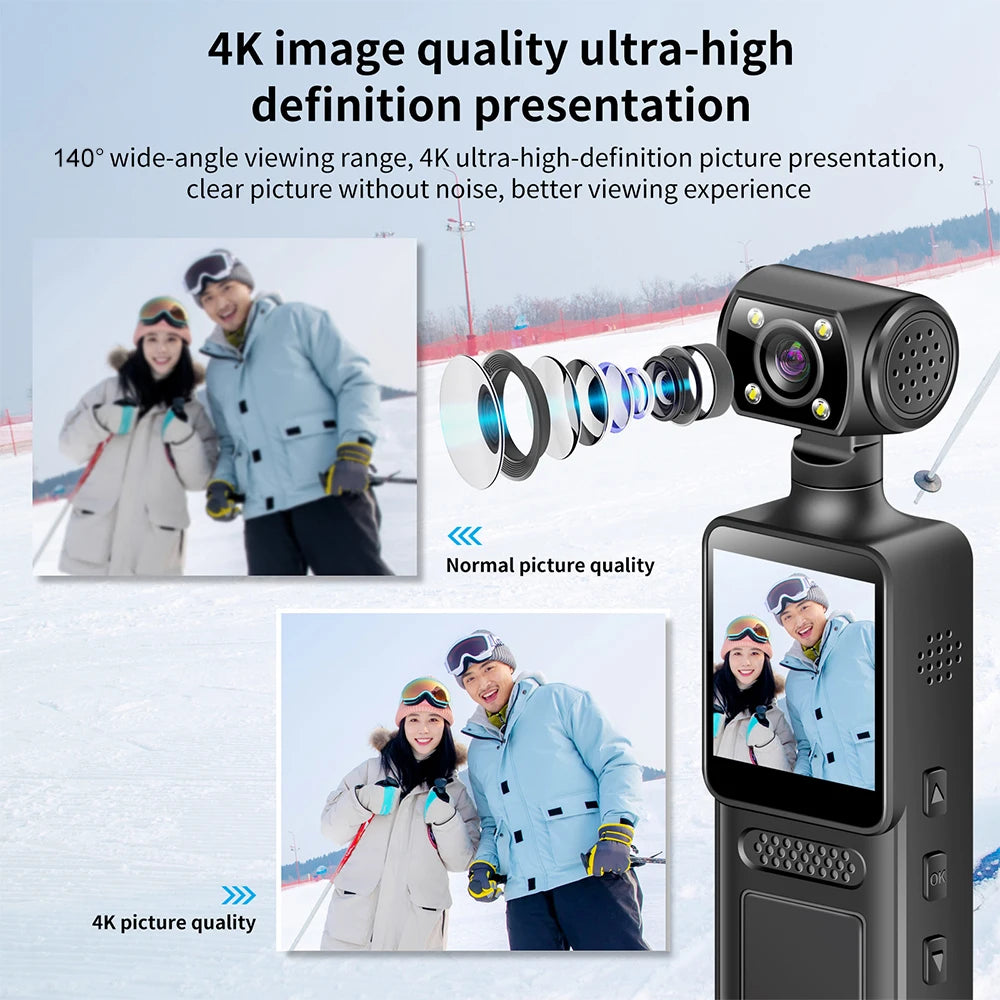 Mini cámara WiFi 4K HD grabadora de vídeo Digital portátil pequeña cámara corporal visión nocturna bicicleta deportiva videocámara DV cámara en miniatura portátil