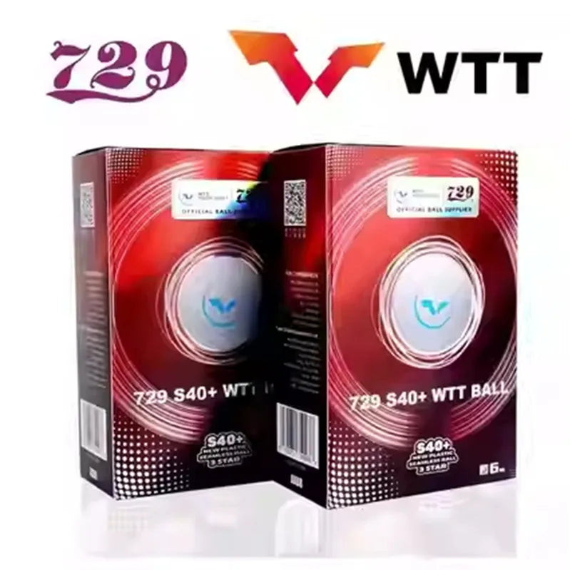 6 unids/caja 729 S40 + pelota WTT pelotas de tenis de mesa sin costuras pelotas de Ping Pong ABS para juegos oficiales