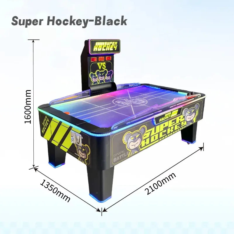 Mesa de Hockey de Aire Profesional Personalizada de Metal y Madera, Máquina de Juego Arcade Operada con Monedas, Juego Interactivo con Contador de Puntuación Electrónico
