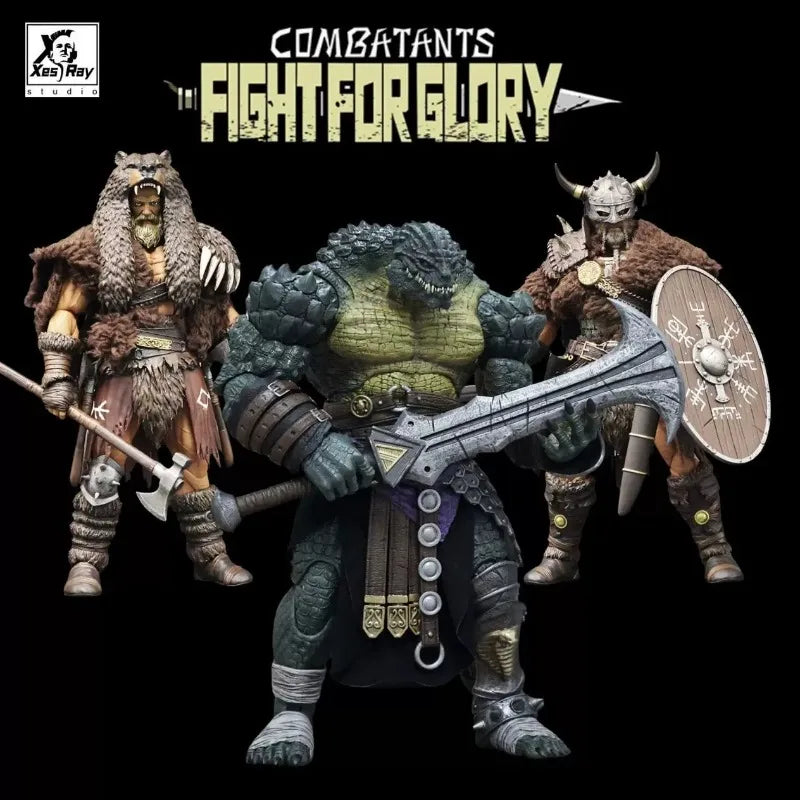 EN STOCK XesRay Studio Combatientes Pelean por la Gloria Wave7 Tukhoris Crocodile Man Krimharth Branthoc Escala 1/12 Totalmente Articulado