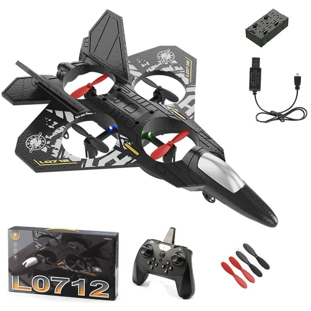 L0712 RC avión 2,4G Avión de Control remoto helicóptero con detección de gravedad planeador con luchadores de espuma EPP ligeros para niños