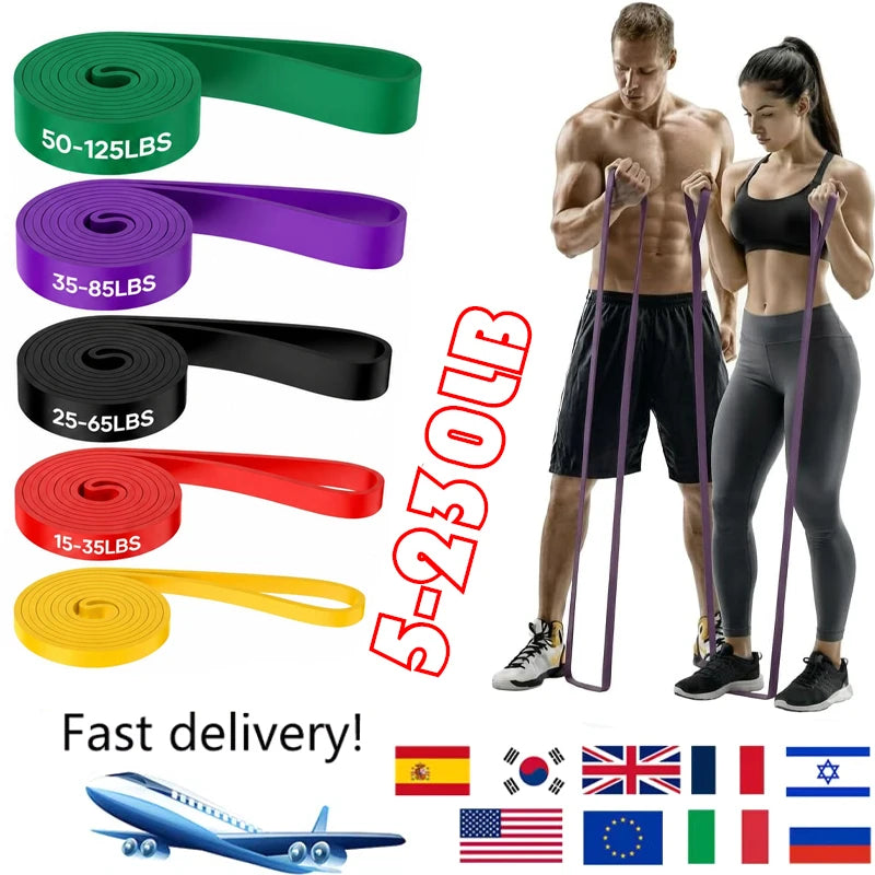 Bandas de Resistencia para Fitness, Bandas de Asistencia para Levantamiento de Pesas, Entrenamiento, Ejercicio, Gimnasio, Yoga, Pilates, Accesorios
