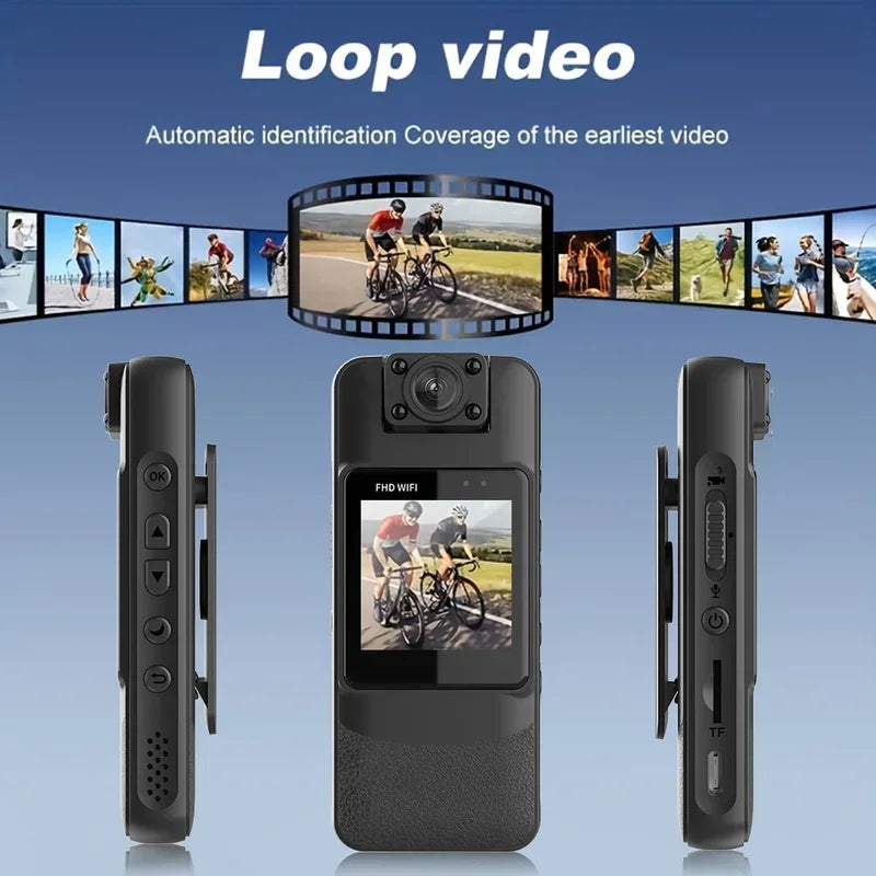 Mini cámara 4K UHD WiFi, grabadora de Audio y vídeo Digital portátil, BodyCam de policía, visión nocturna, deportes, DV, videocámara pequeña para bicicleta