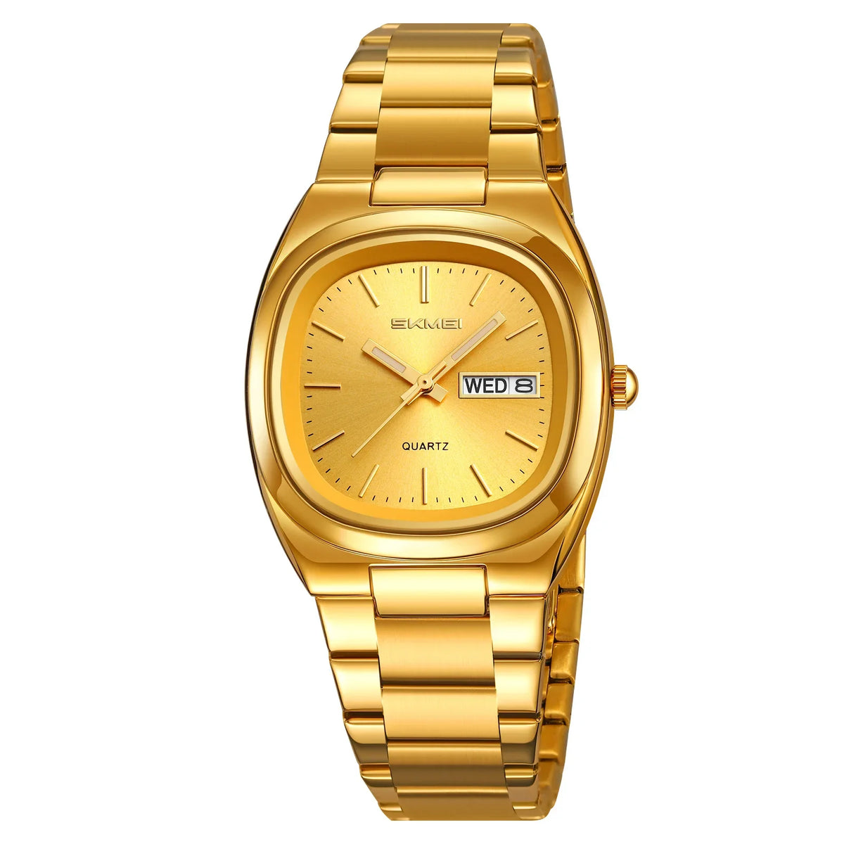 Reloj de pulsera informal SKMEI 2420 para mujer, reloj de vestir de acero para negocios, reloj de cuarzo a la moda con fecha, relojes de lujo para mujer