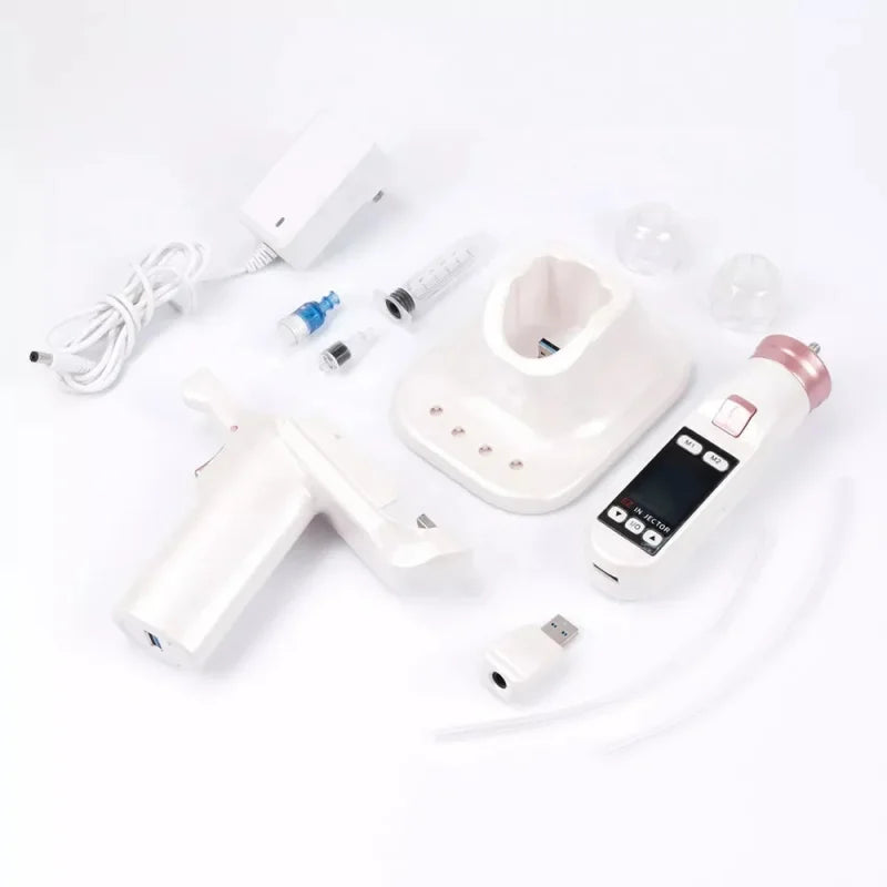 Pistola de Mesoterapia Compatible con Agujas Desechables, Inyector Hydra Portátil para Dispositivos de Belleza y Cuidado de la Piel EZ / Demasha