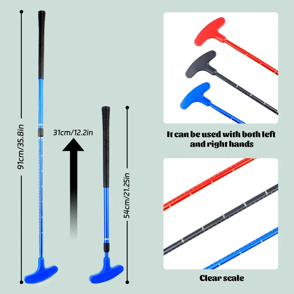 Putter de golf telescópico, Putter de golf telescópico antideslizante, Putter de golf retráctil para jóvenes, resistente al desgaste, con longitud ajustable