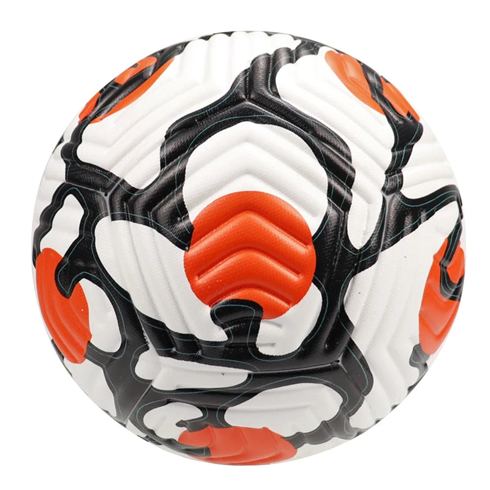Balón de fútbol profesional de cuero cosido a máquina para niños y adultos, tamaño 5, entrenamiento deportivo al aire libre