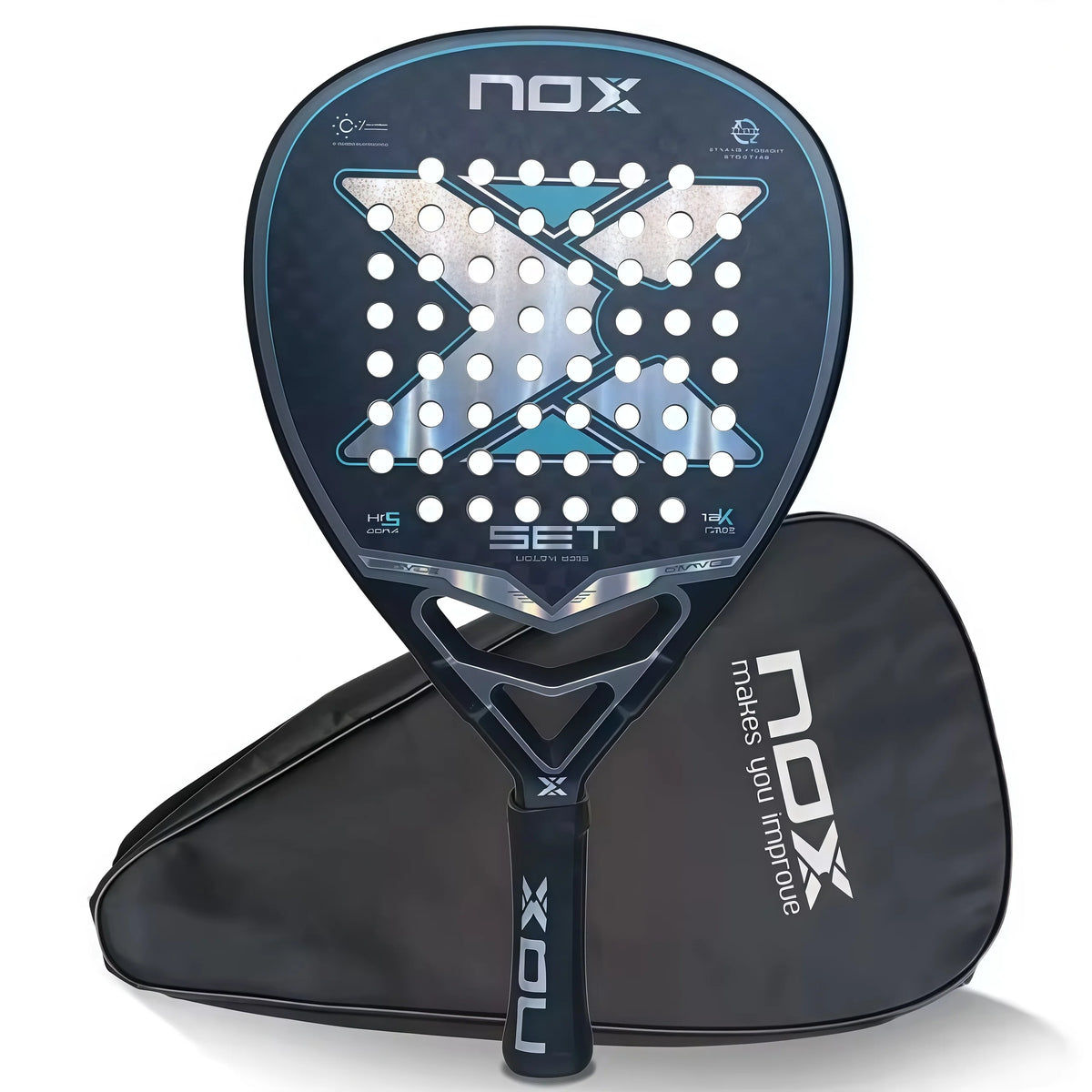 Raqueta de Pádel NOX 12K con Superficie de Fibra de Carbono y Núcleo de Espuma EVA Memory Flex, Raqueta de Pádel Ligera