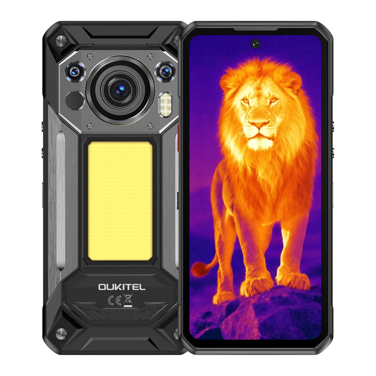 OUKITEL WP500 Ultra, el primer teléfono resistente con tecnología de IA térmica del mundo, con interruptor de privacidad, pantalla FHD+ de 6.78'', MTK Dimensity 8300, 36GB(12+24) de RAM + 1TB, 10000mAh, 45W, 108MP, luz de