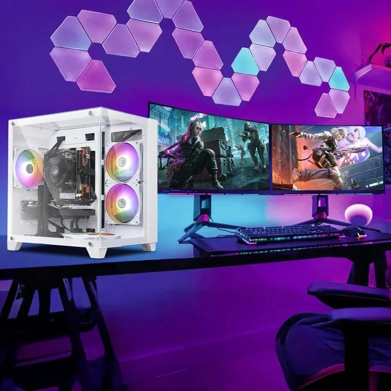 Computadora de escritorio para juegos preensamblada, computadora de escritorio Core i7, funcionando a una frecuencia de 3.4-3.9 GHz, tarjeta gráfica RX590